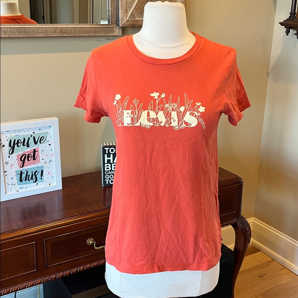 Levis Cotton Tshirt Burnt Orange